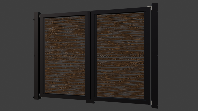 horizontal slat single gate 3D Model .c4d .max .obj .3ds .fbx .stl .blend 