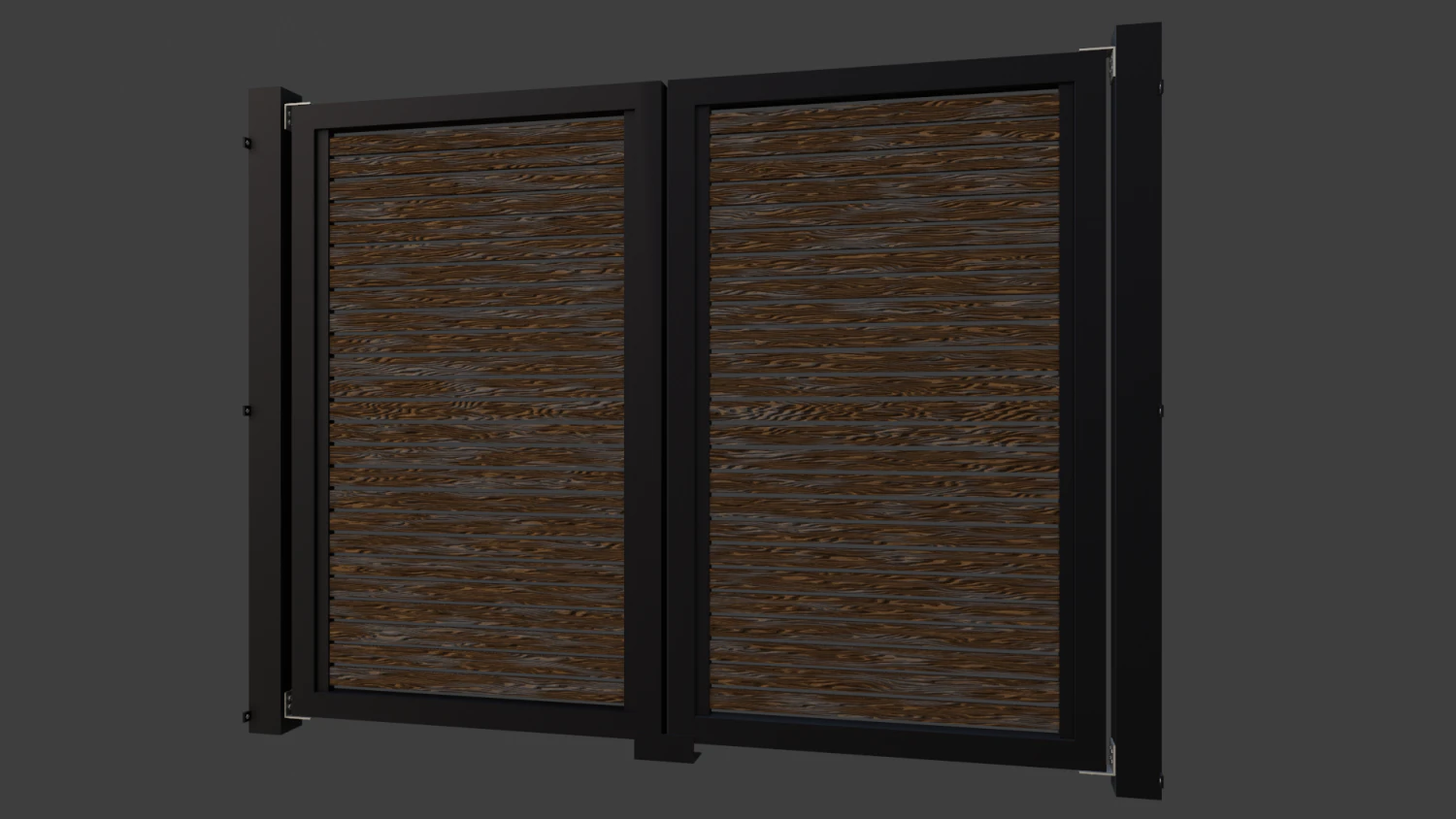 horizontal slat single gate 3D Model .c4d .max .obj .3ds .fbx .stl .blend 