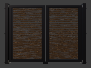 horizontal slat single gate 3D Model