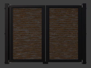 horizontal slat single gate 3D Model