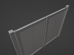 horizontal slat single gate 3D Model
