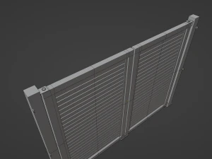 horizontal slat single gate 3D Model