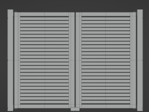 horizontal slat single gate 3D Model