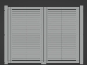 horizontal slat single gate 3D Model