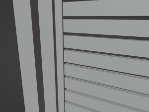 horizontal slat single gate 3D Model
