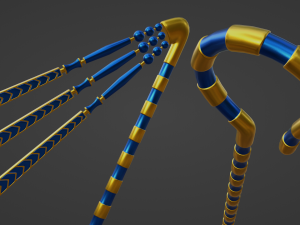 Egyptian Crook and Flail 3D Model