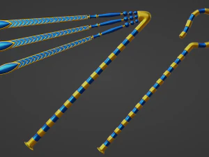 Egyptian Crook and Flail 3D Model