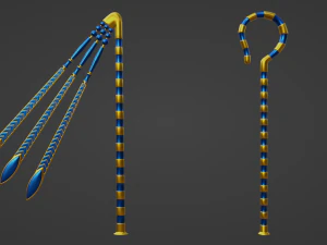 Egyptian Crook and Flail 3D Model