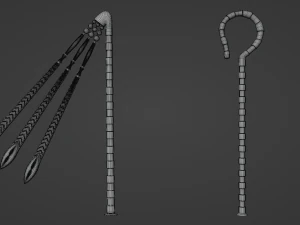 Egyptian Crook and Flail 3D Model
