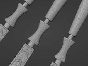 Egyptian Crook and Flail 3D Model