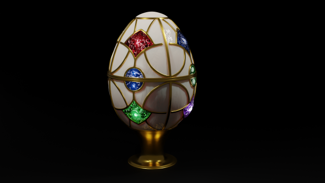 Faberg Egg 3D Model .c4d .max .obj .3ds .fbx .stl .blend 