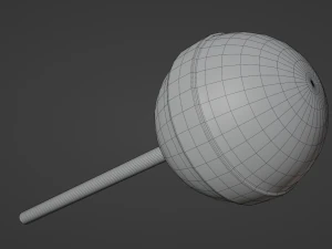 Sphere Lollipop 3D Model
