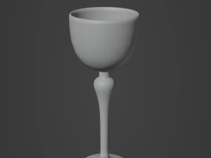 Crystal Drinking Glasses 3D Model