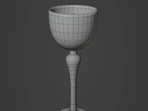 Crystal Drinking Glasses 3D Model