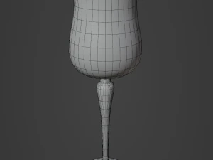 Crystal Drinking Glasses 3D Model