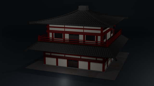 Chinese Two Floors Siheyuan 3Dモデル .c4d .max .obj .3ds .fbx .stl .blend 