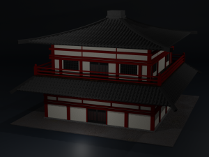 Chinese Two Floors Siheyuan 3D Модель