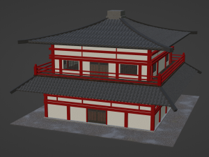 Chinese Two Floors Siheyuan 3Dモデル