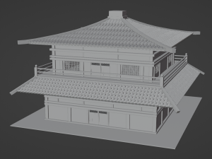 Chinese Two Floors Siheyuan 3Dモデル