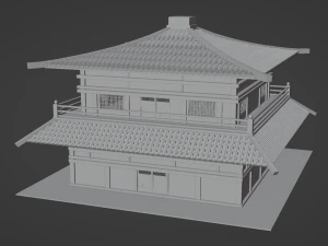 Chinese Two Floors Siheyuan 3D Model