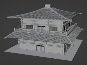 Chinese Two Floors Siheyuan 3Dモデル