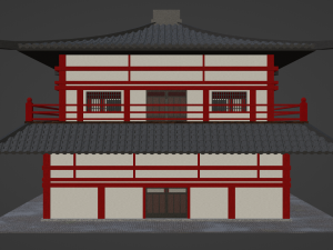 Chinese Two Floors Siheyuan 3Dモデル