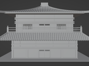 Chinese Two Floors Siheyuan 3Dモデル