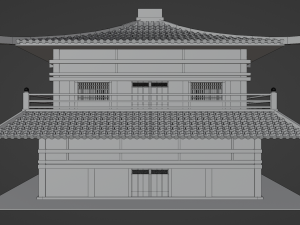 Chinese Two Floors Siheyuan 3Dモデル