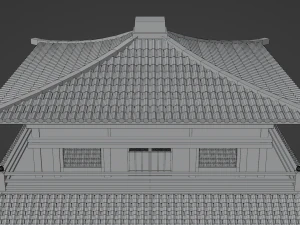 Chinese Two Floors Siheyuan 3D Model