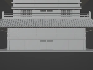 Chinese Two Floors Siheyuan 3D Model