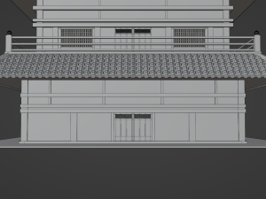 Chinese Two Floors Siheyuan 3Dモデル