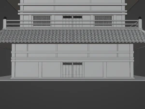 Chinese Two Floors Siheyuan 3D Model