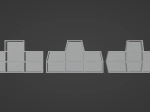 Seven Wooden Bookshelves 3D Model