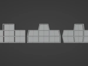 Seven Wooden Bookshelves 3D Model