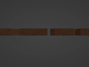 Seven Wooden Bookshelves 3D Model