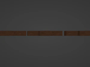 Seven Wooden Bookshelves 3D Model
