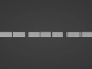 Seven Wooden Bookshelves 3D Model