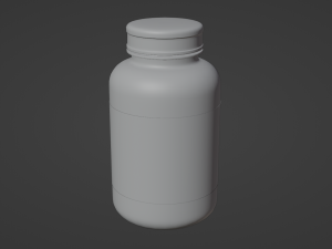 Amber Glass Pill Bottle 3Dモデル