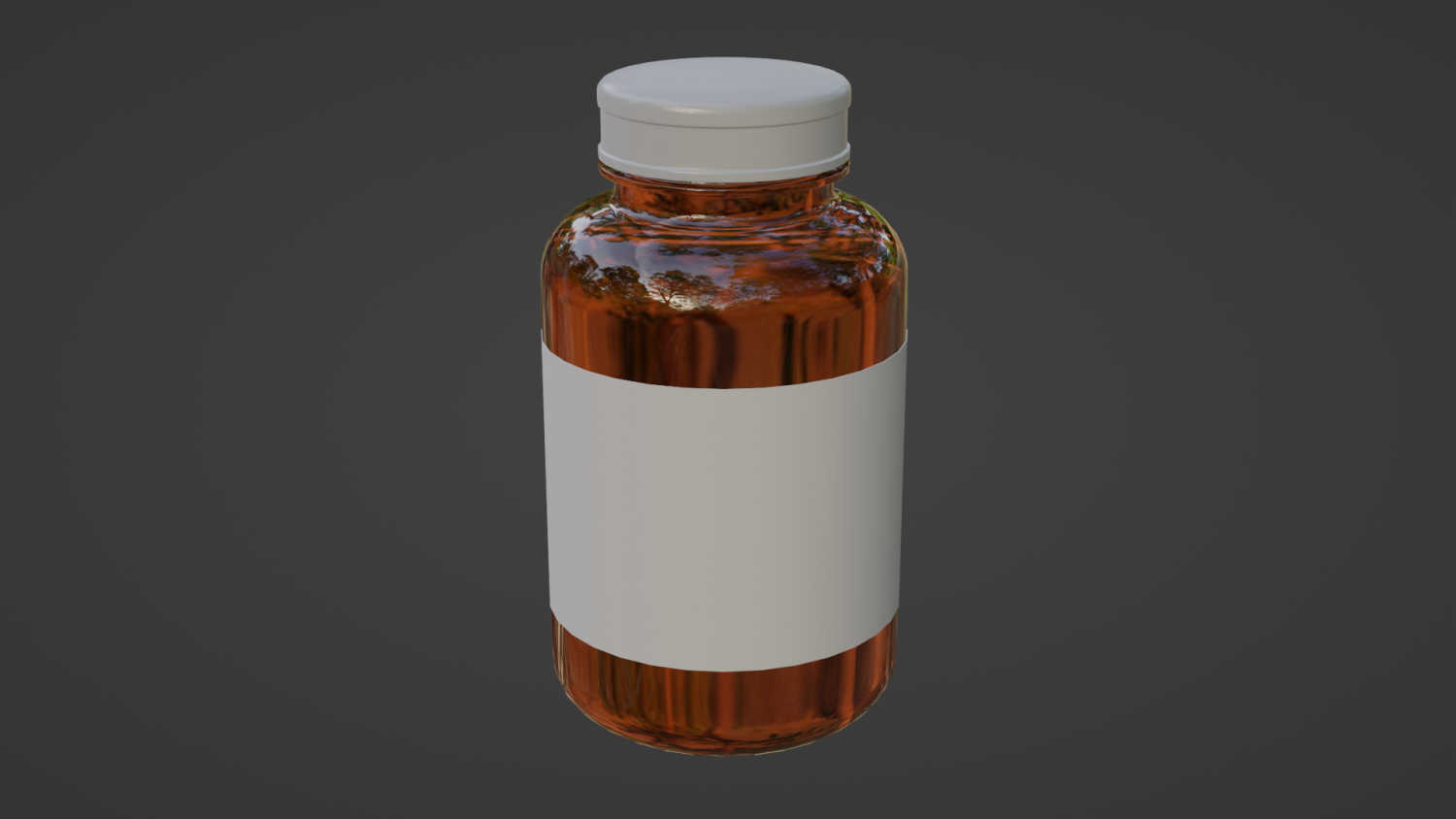 Amber Glass Pill Bottle 3D Model in Medical Equipment 3DExport
