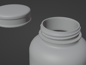 Amber Glass Pill Bottle 3Dモデル