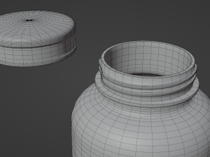 Amber Glass Pill Bottle 3Dモデル