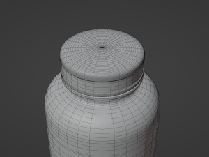 Amber Glass Pill Bottle 3Dモデル