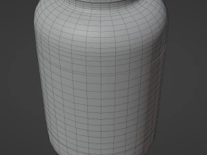 Amber Glass Pill Bottle 3D Model