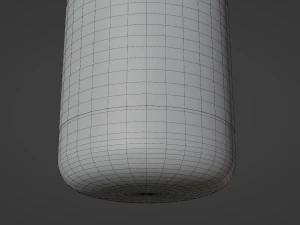 Amber Glass Pill Bottle 3D Model