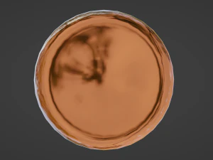 Amber Glass Pill Bottle 3D Model