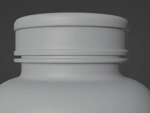Amber Glass Pill Bottle 3D Model