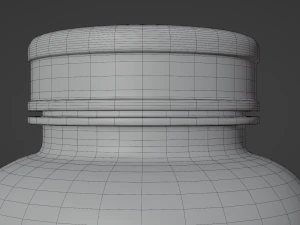 Amber Glass Pill Bottle 3D Model