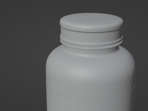 Amber Glass Pill Bottle 3Dモデル