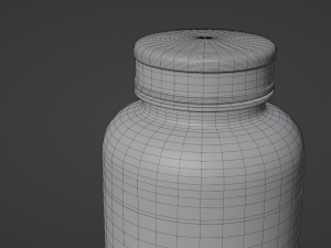 Amber Glass Pill Bottle 3Dモデル