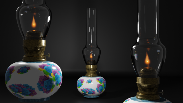 Petrol Lamp Model 3D .c4d .max .obj .3ds .fbx .stl .blend 